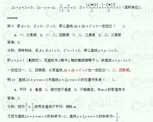 【江苏成考】复习资料文科数学讲义24--典型例题